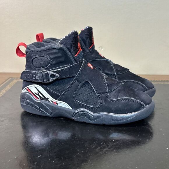 Nike Air Jordan 8 Retro Playoffs Black Red 305369-062 Preschool Ps Size 11C - Picture 1 of 5